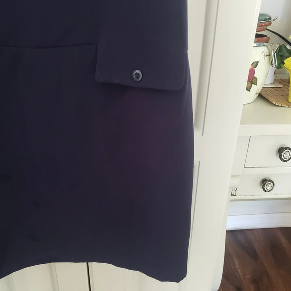 Paul Harris Navy Blue Lined Dress Jumper - Picture 3 of 6